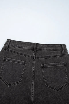 Raw Hem High Waist Denim Shorts