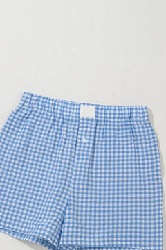 Plaid Gingham High Waist Shorts