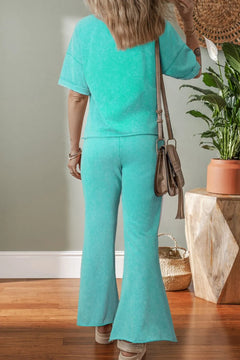 Star Round Neck Half Sleeve Top and Pants Set