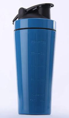 Stainless Steel Protein Powder Shaker in blue