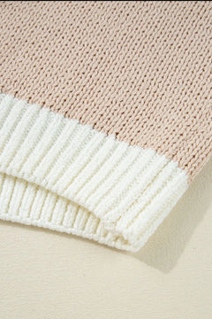 Round Neck Contrast Sweater Vest