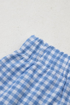 Plaid Gingham High Waist Shorts