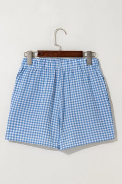 Plaid Gingham High Waist Shorts