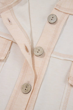 Pocket Front Short Sleeve Wide Leg Jumpsuit