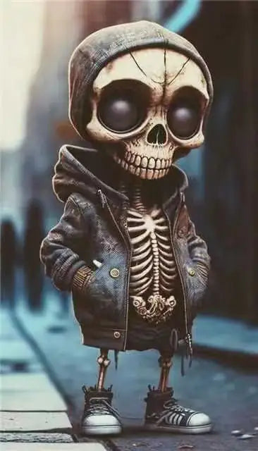 Halloween Skeleton Figurines – Resin Dolls for Spooky Home Decor