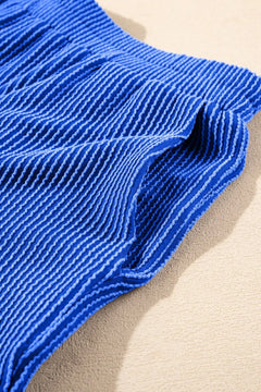 Corded Collared Half Zip Tank and Shorts Set