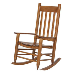 Wooden rocking chair on a white background