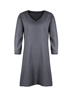 Gray dress with long sleeves on a white background