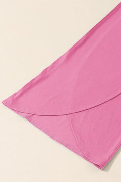 Knotted Waist Split Leg Relaxed Pants