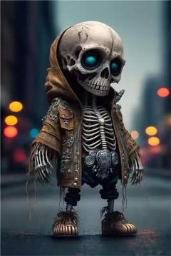 Halloween Skeleton Figurines – Resin Dolls for Spooky Home Decor