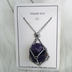 Crystal Raw Stone Pendant Necklace