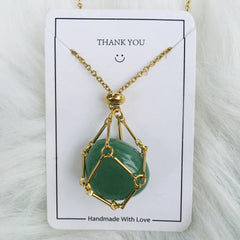 Crystal Raw Stone Pendant Necklace