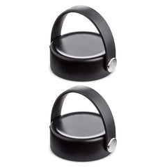 Two black replacement lids for widemouth stainless steel flasks!