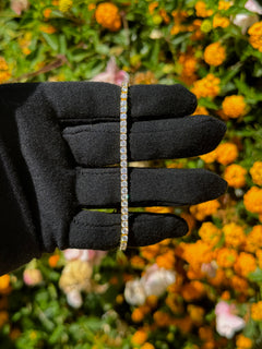 3mm Moissanite Tennis Bracelet in Yellow Gold Vermeil