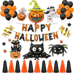 Halloween Pumpkin Ghost Foil Balloon Set for Decor