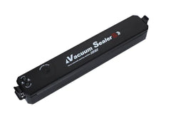 Black vacuum sealer machine on a white background