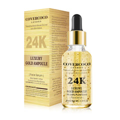 Covercoco 24K Luxury Gold Ampoule bottle and packaging on a white background
