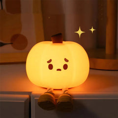 Rechargable pumpkin night light touch with dimmer function