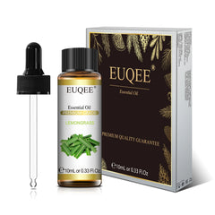 EUQEE essential oil bottle and packaging on a white background