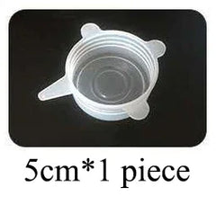 White silicone lid on a black background with text '5cm*1 piece'.