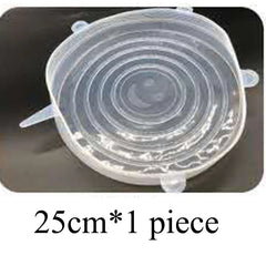 Silicone lid with measurement text on a black background