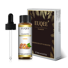 EUQEE essential oil bottle and packaging on a white background