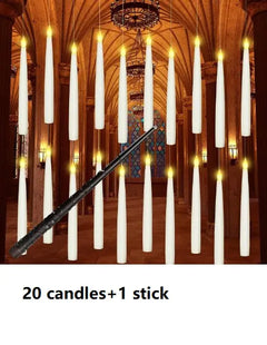 LED Floating Candles With Candle Sticks