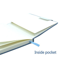 Open book with an inside pocket feature on a white background