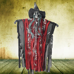 Halloween Voice-Activated Scary Skeleton Witch Decor