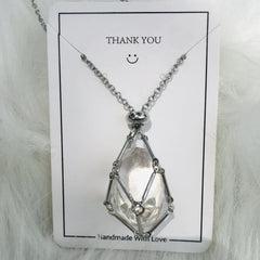 Crystal Raw Stone Pendant Necklace