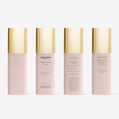 image of all sides of a 50 ml bottle of Brume d'Avril milky oil foaming cleanser on a white background