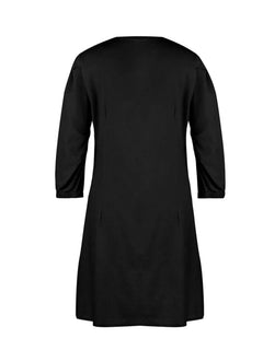 Black dress with long sleeves on a white background