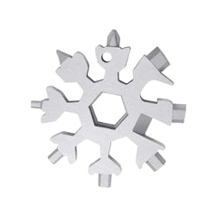Multifunctional snowflake-shaped tool on a white background