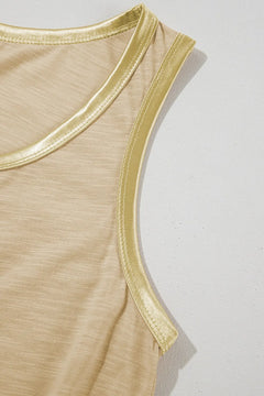 Round Neck Wide Strap Tank