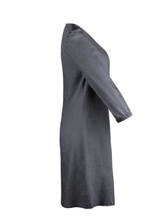 Gray dress with a long sleeve on a white background