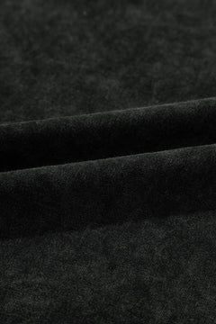 Close-up of dark gray fabric texture