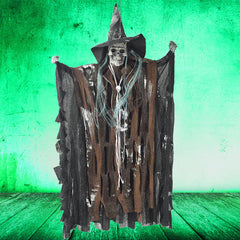 Halloween Voice-Activated Scary Skeleton Witch Decor