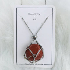 Crystal Raw Stone Pendant Necklace