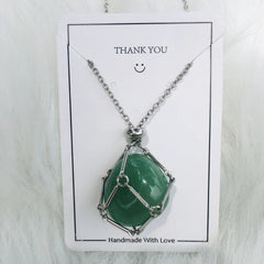 Crystal Raw Stone Pendant Necklace