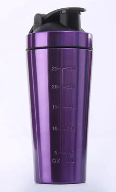 Stainless Steel Protein Powder Shaker in purple