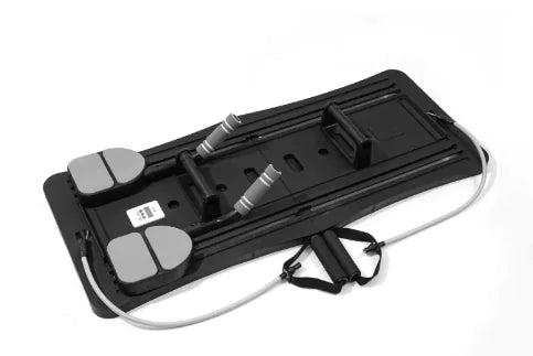 Black and gray portable work out board with handles